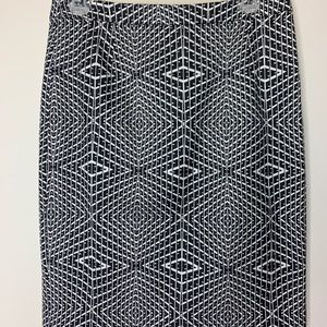 Halogen Black White Gray Straight Pencil Skirt